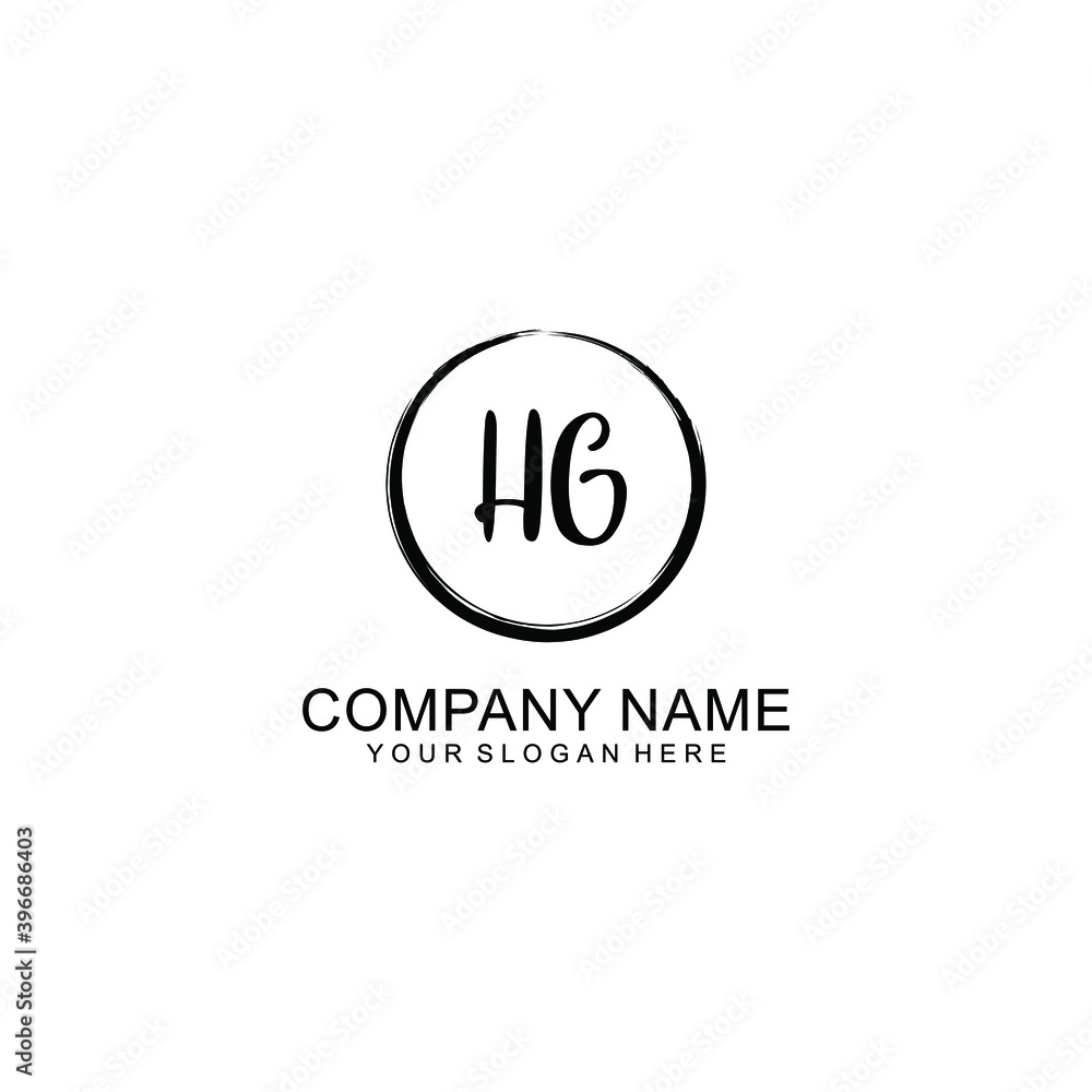 Initial HG Handwriting, Wedding Monogram Logo Design, Modern Minimalistic and Floral templates for Invitation cards Initial HG Handwriting, Wedding Monogram Logo Design, Modern Minimalistic and Floral templates for Invitation cards