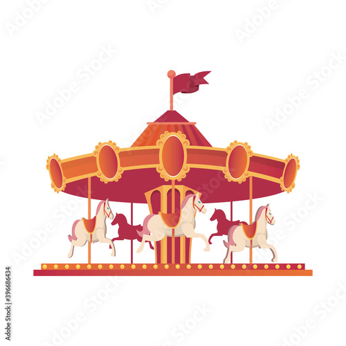 festival fairground carousel entertainment icon