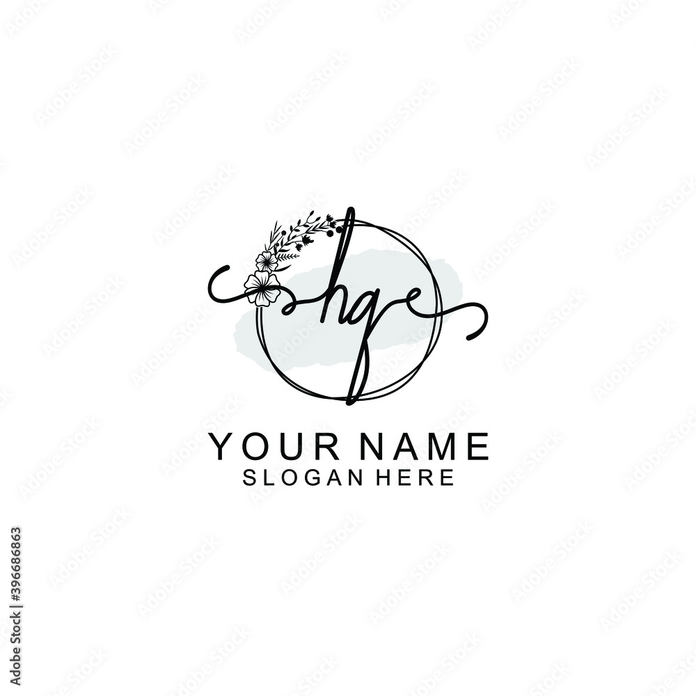 Initial HQ Handwriting, Wedding Monogram Logo Design, Modern Minimalistic and Floral templates for Invitation cards Initial HQ Handwriting, Wedding Monogram Logo Design, Modern Minimalistic and Floral templates for Invitation cards