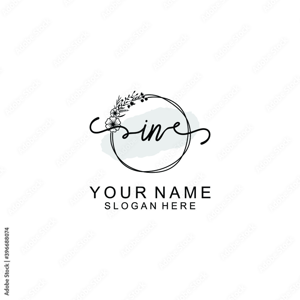 Initial IN Handwriting, Wedding Monogram Logo Design, Modern Minimalistic and Floral templates for Invitation cards Initial IN Handwriting, Wedding Monogram Logo Design, Modern Minimalistic and Floral templates for Invitation cards
