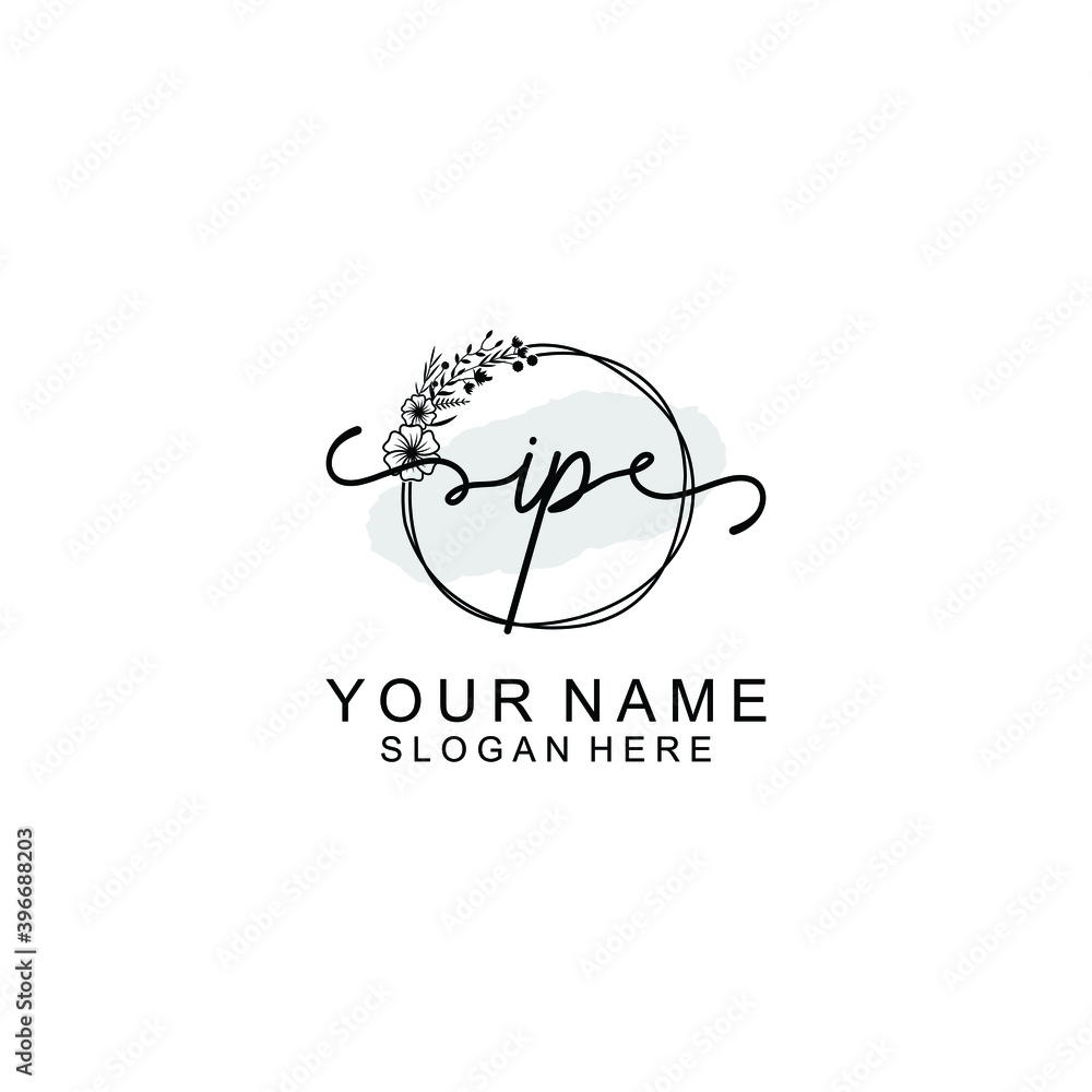 Initial IP Handwriting, Wedding Monogram Logo Design, Modern Minimalistic and Floral templates for Invitation cards Initial IP Handwriting, Wedding Monogram Logo Design, Modern Minimalistic and Floral templates for Invitation cards
