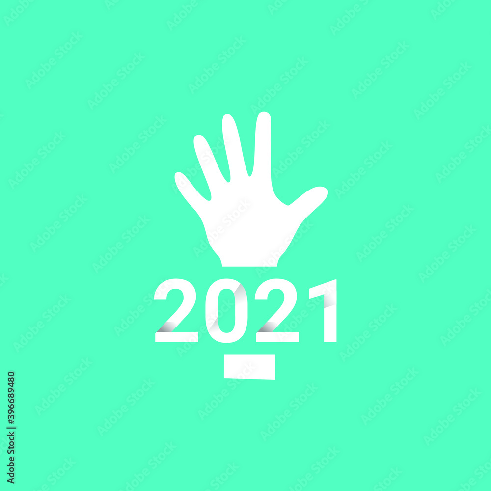 Happy new year 2021 lettering greeting card design Happy new year 2021 lettering greeting card design