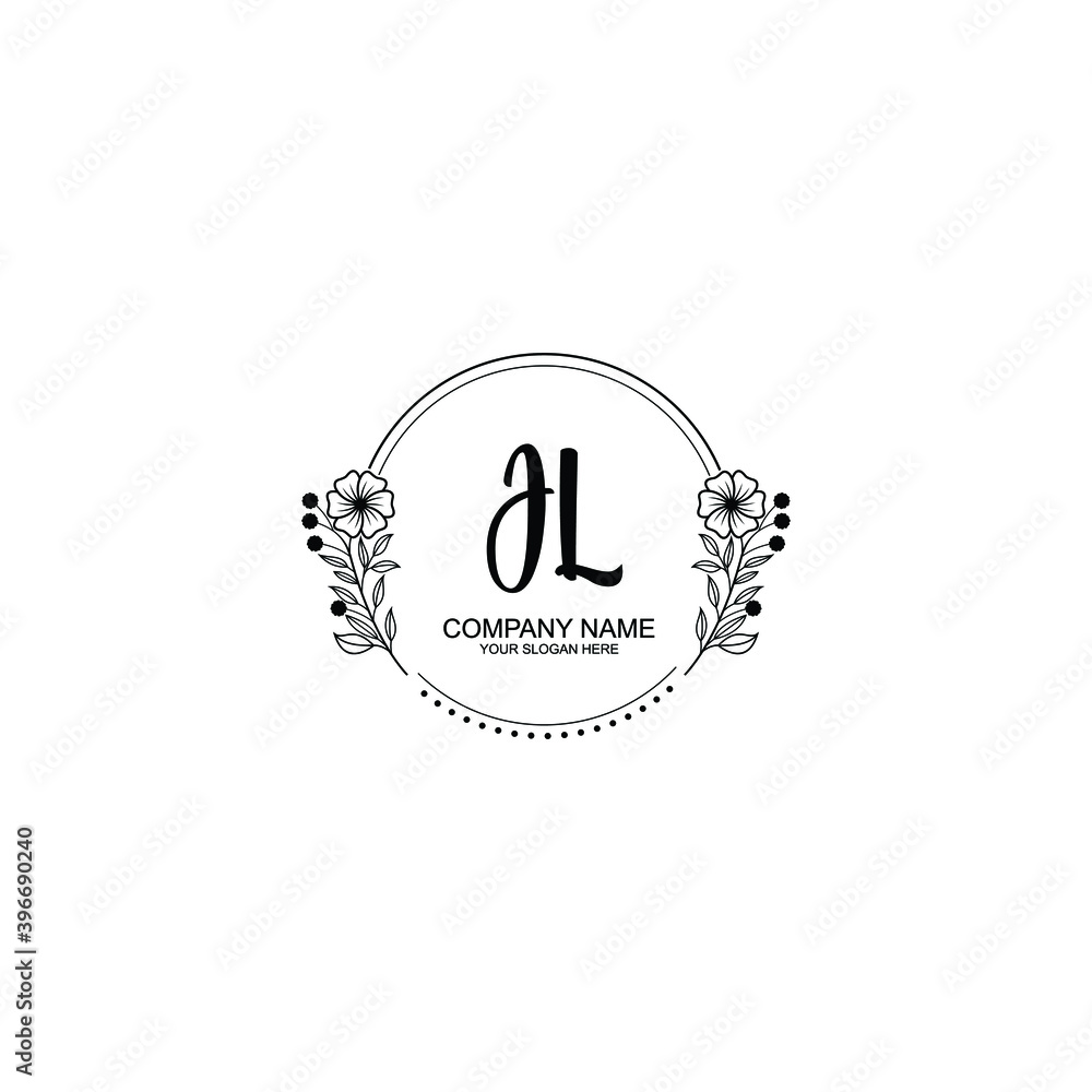 Initial JL Handwriting, Wedding Monogram Logo Design, Modern Minimalistic and Floral templates for Invitation cards Initial JL Handwriting, Wedding Monogram Logo Design, Modern Minimalistic and Floral templates for Invitation cards