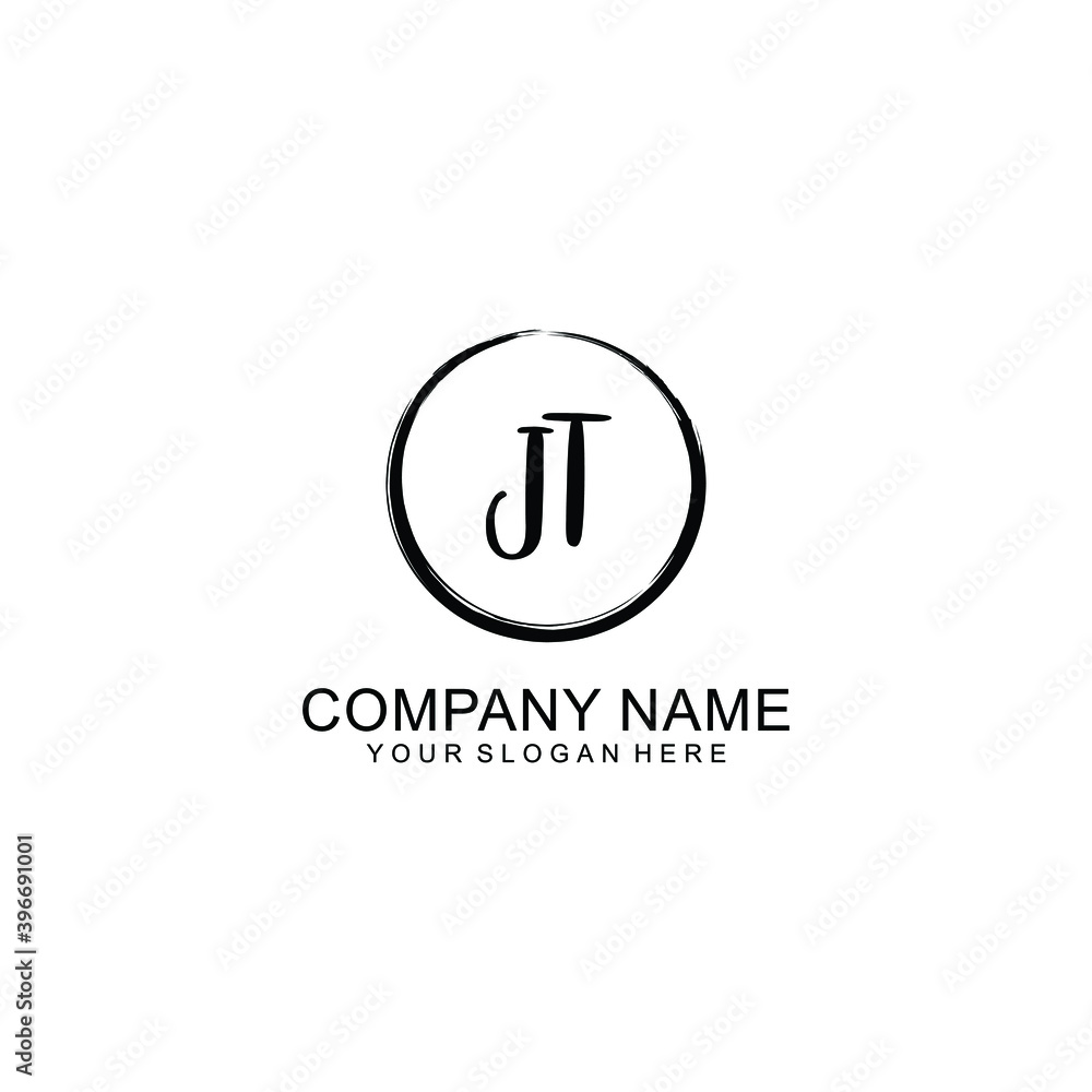 Initial JT Handwriting, Wedding Monogram Logo Design, Modern Minimalistic and Floral templates for Invitation cards Initial JT Handwriting, Wedding Monogram Logo Design, Modern Minimalistic and Floral templates for Invitation cards