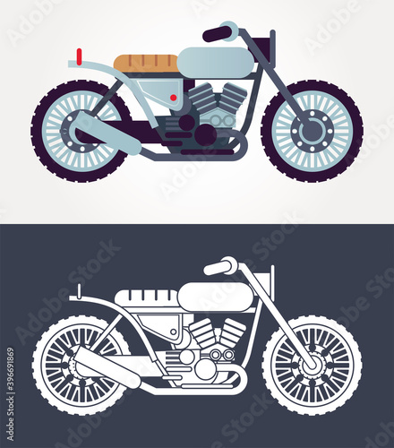 cafe racer motorcycles style vehicles icons