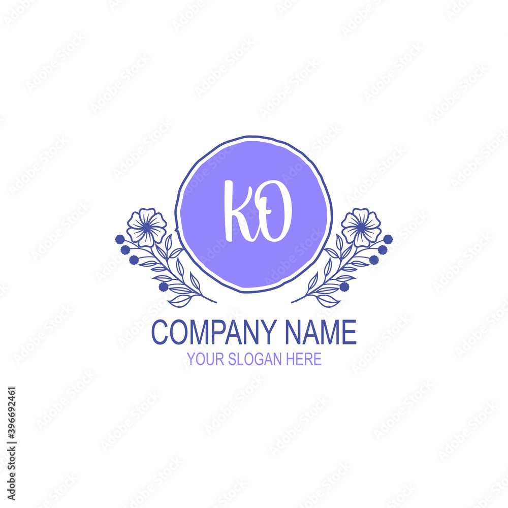 Initial KO Handwriting, Wedding Monogram Logo Design, Modern Minimalistic and Floral templates for Invitation cards Initial KO Handwriting, Wedding Monogram Logo Design, Modern Minimalistic and Floral templates for Invitation cards