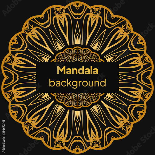 Outline flower mandala. decorative ornament. floral design element. vector illustration