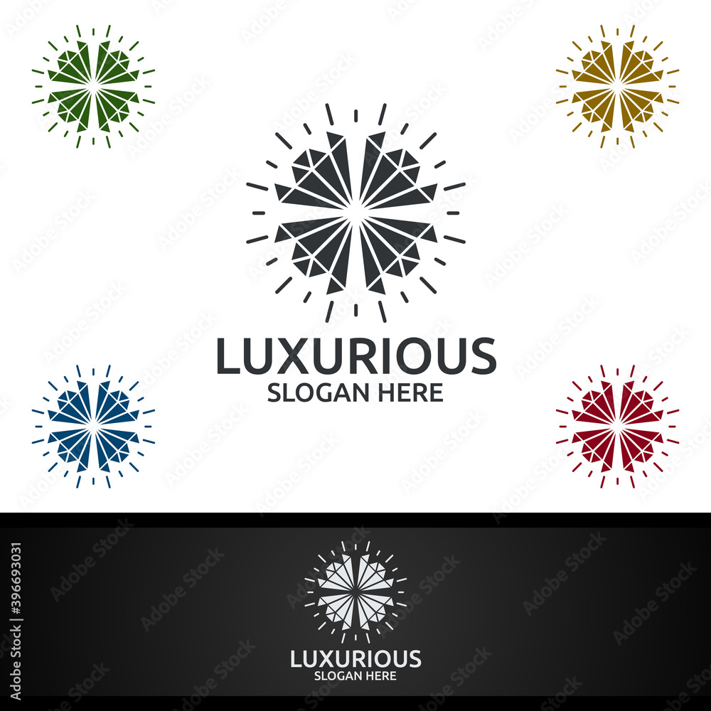 Diamond Luxurious Royal Logo for Jewelry, Wedding, Hotel or Fashion Diamond Luxurious Royal Logo for Jewelry, Wedding, Hotel or Fashion