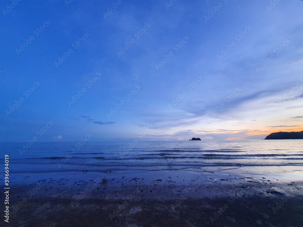 Beautiful Colorful Ocean Beach and blue sky as the background in Thailand. Beautiful Colorful Ocean Beach and blue sky as the background in Thailand.