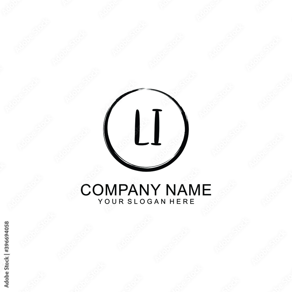 Initial LI Handwriting, Wedding Monogram Logo Design, Modern Minimalistic and Floral templates for Invitation cards Initial LI Handwriting, Wedding Monogram Logo Design, Modern Minimalistic and Floral templates for Invitation cards
