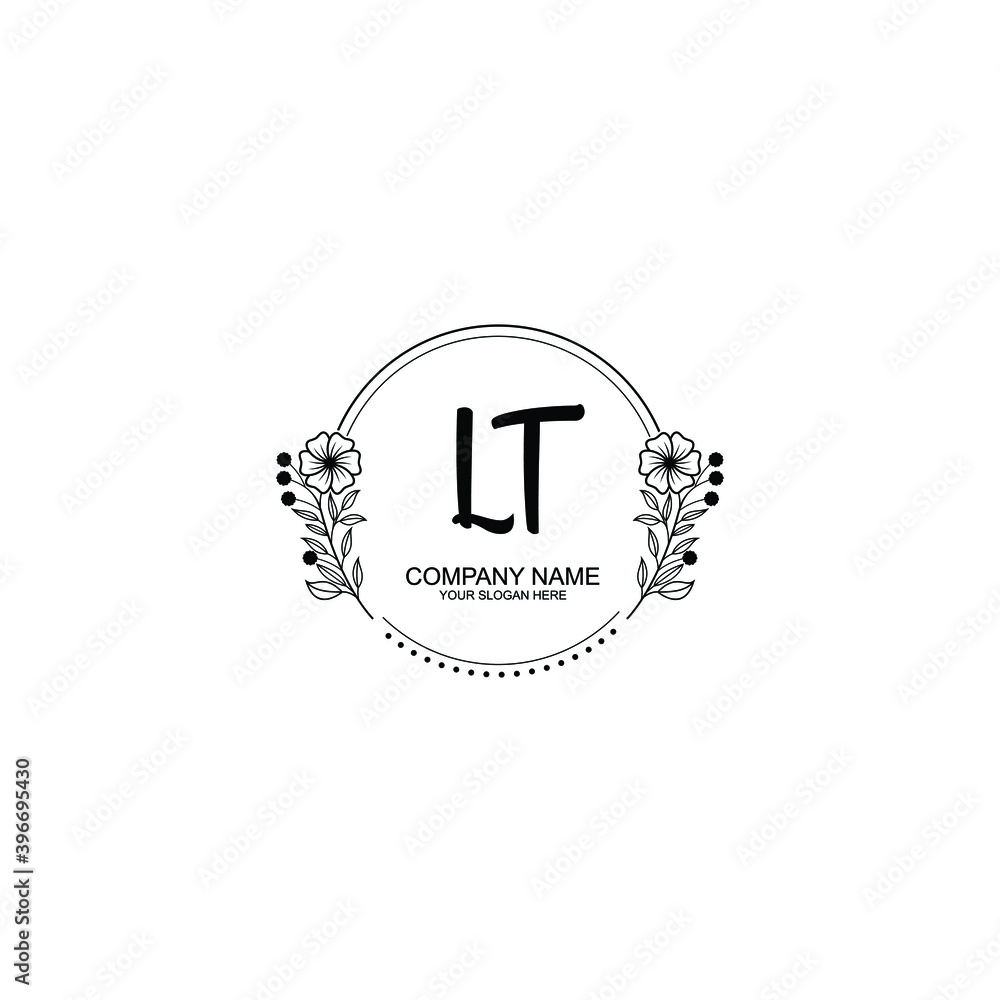 Initial LT Handwriting, Wedding Monogram Logo Design, Modern Minimalistic and Floral templates for Invitation cards Initial LT Handwriting, Wedding Monogram Logo Design, Modern Minimalistic and Floral templates for Invitation cards
