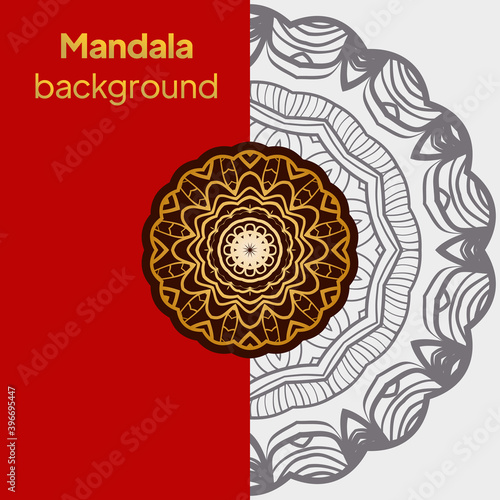 Flower Mandala. Vintage decorative elements. luxury wedding, beauty fashion concept, royal holiday party cards. Vector illustration