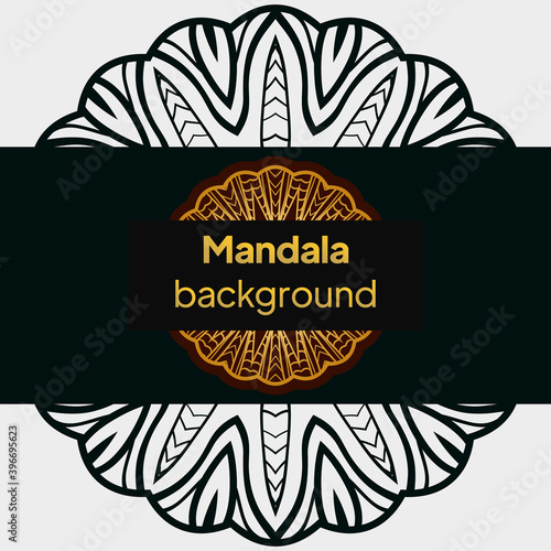 Background design with mandala. luxury wedding, beauty fashion concept, royal holiday party cards. vector illustration