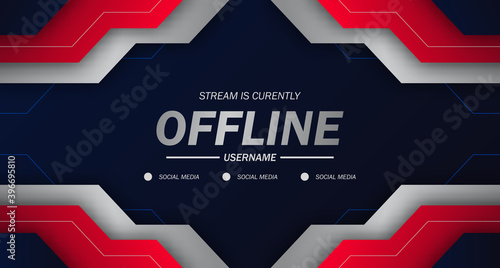 modern twitch background screensaver offline stream gaming futures technology background with red color geometric