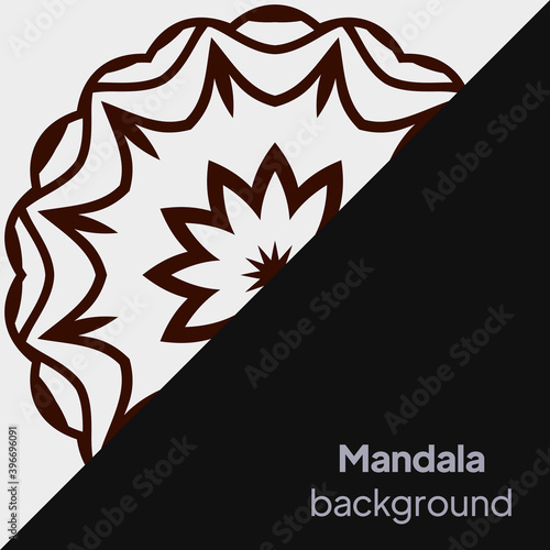 Floral mandala. Vector illustration. luxury wedding, beauty fashion concept, royal holiday party cards.