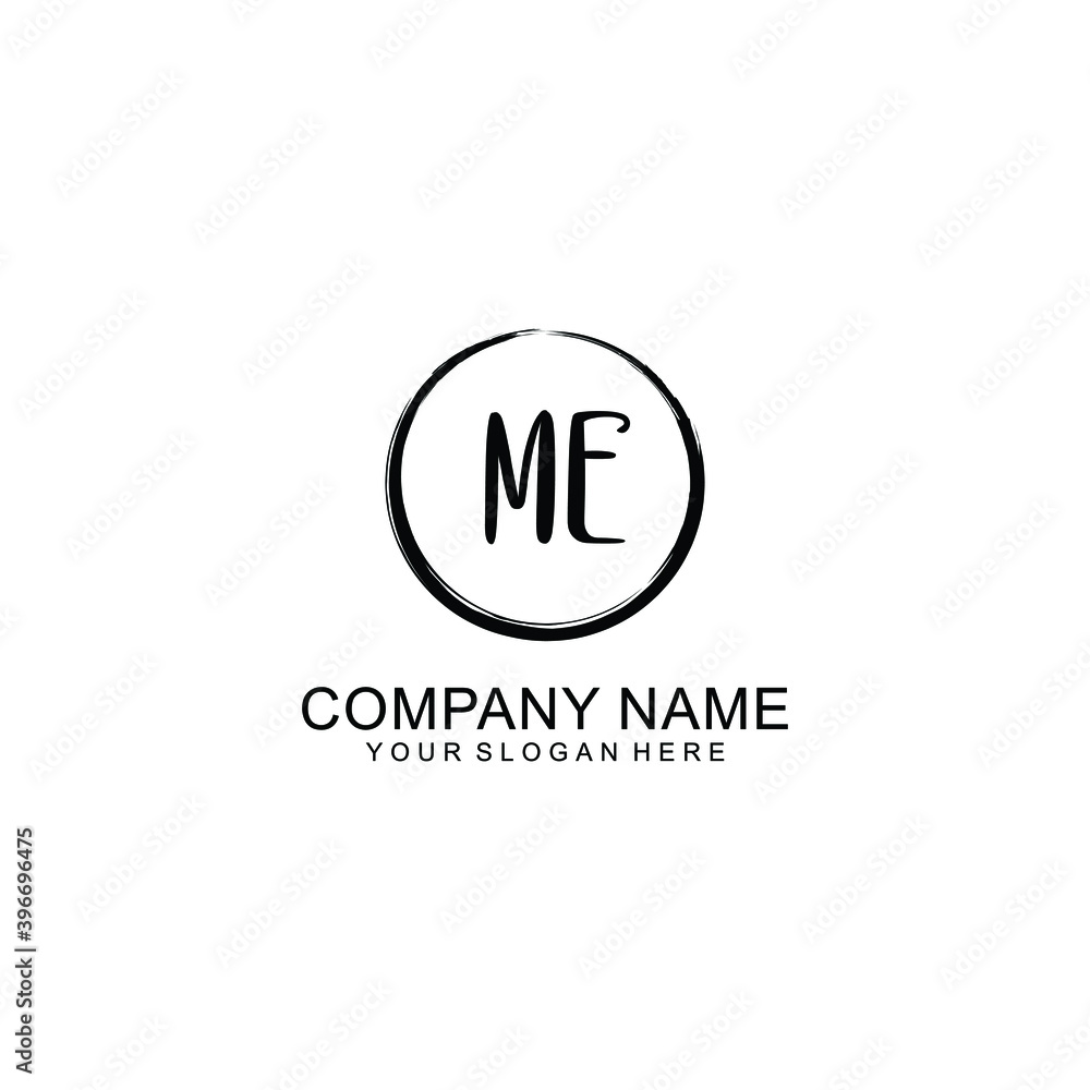 Initial ME Handwriting, Wedding Monogram Logo Design, Modern Minimalistic and Floral templates for Invitation cards Initial ME Handwriting, Wedding Monogram Logo Design, Modern Minimalistic and Floral templates for Invitation cards
