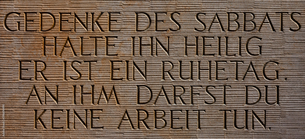 Sabbat Vers Gebot Steintafel Sabbat Vers Gebot Steintafel