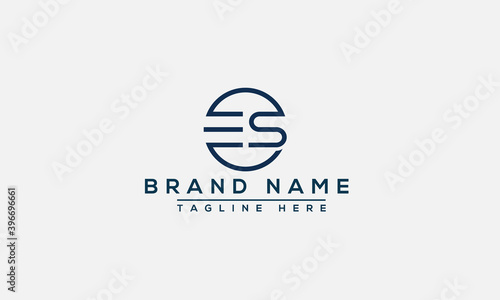 ES Logo Design Template Vector Graphic Branding Element.