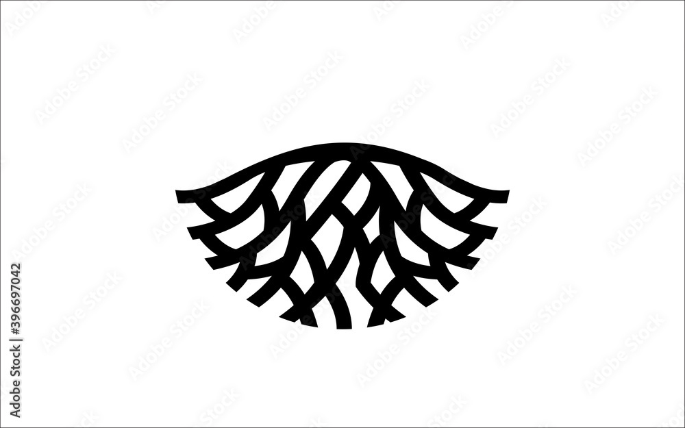 Fototapeta premium Creative abstract Life root on white background vector logo design