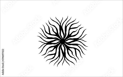 Creative abstract Life root on white background vector logo design