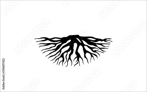 Creative abstract Life root on white background vector logo design