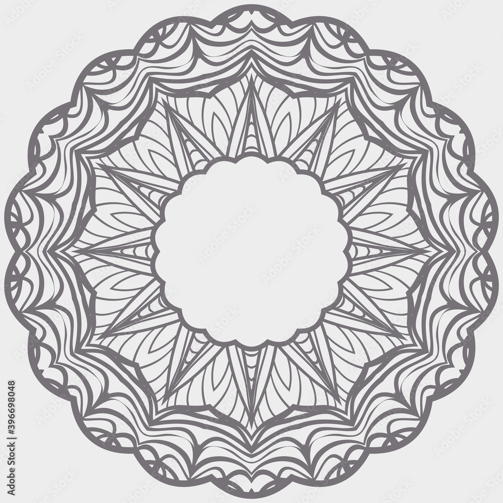 Ornamental vector rosettes. Abstract floral design