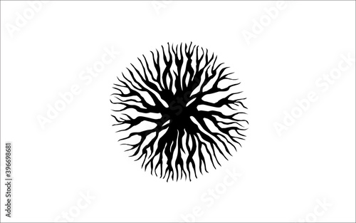 Creative abstract Life root on white background vector logo design