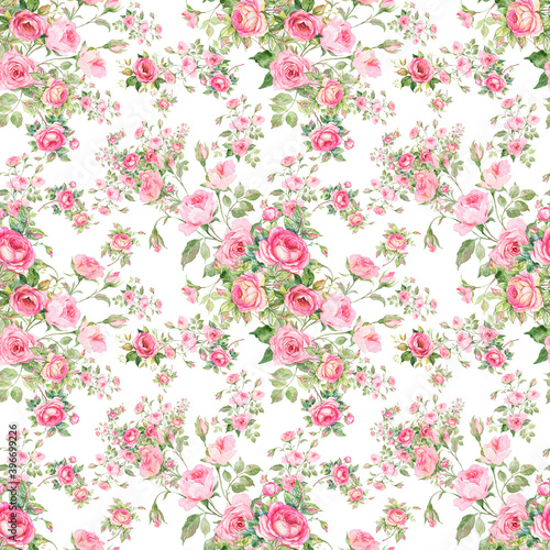 Lovely seamless floral pattern delicate roses