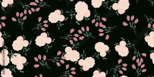 Seamless floral pattern. Flowers texture. Simplicity flower surface design
