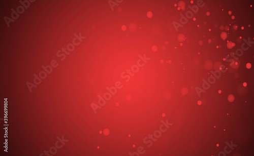 Snow red background. Christmas snowy winter design. White falling snowflakes, abstract landscape. Cold weather effect.