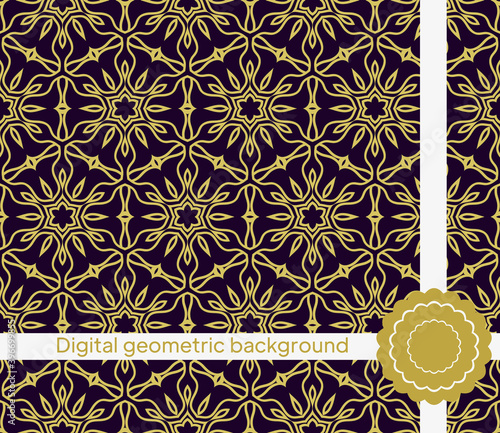 Template geometric background with seamless pattern. Vector