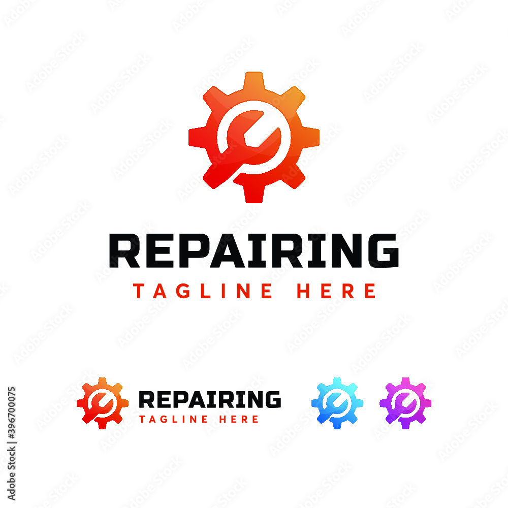Repairing Logo Design Vector
