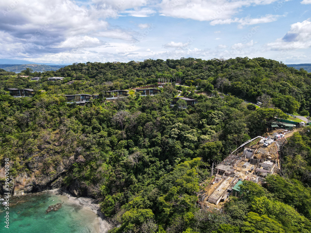 Aerial View of Peninsula Papagayo and Four Seasons Hotel in Costa Rica	
