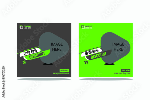 Set of social media post for a discount offer