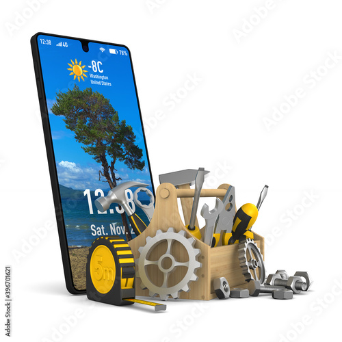 phone service on white back...