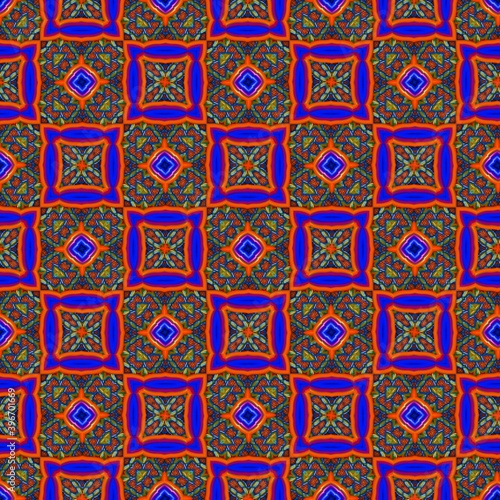 Wallpaper Mural colorful symmetrical repeating patterns for textiles, ceramic tiles, wallpapers and designs. Torontodigital.ca