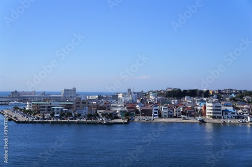 神奈川県三崎町の風景（城ヶ島大橋からの眺望）