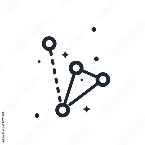 star astrological sign. Outline style .Space science astronomy icon symbol. Vector Illustration.