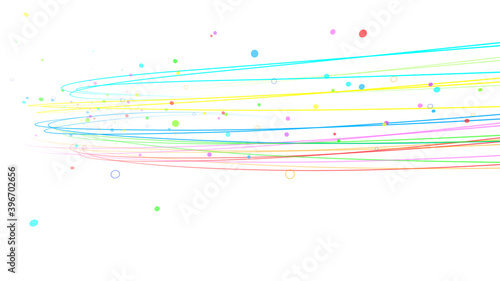 Line Curve Wave Arts colorful stream 3D illustration background.