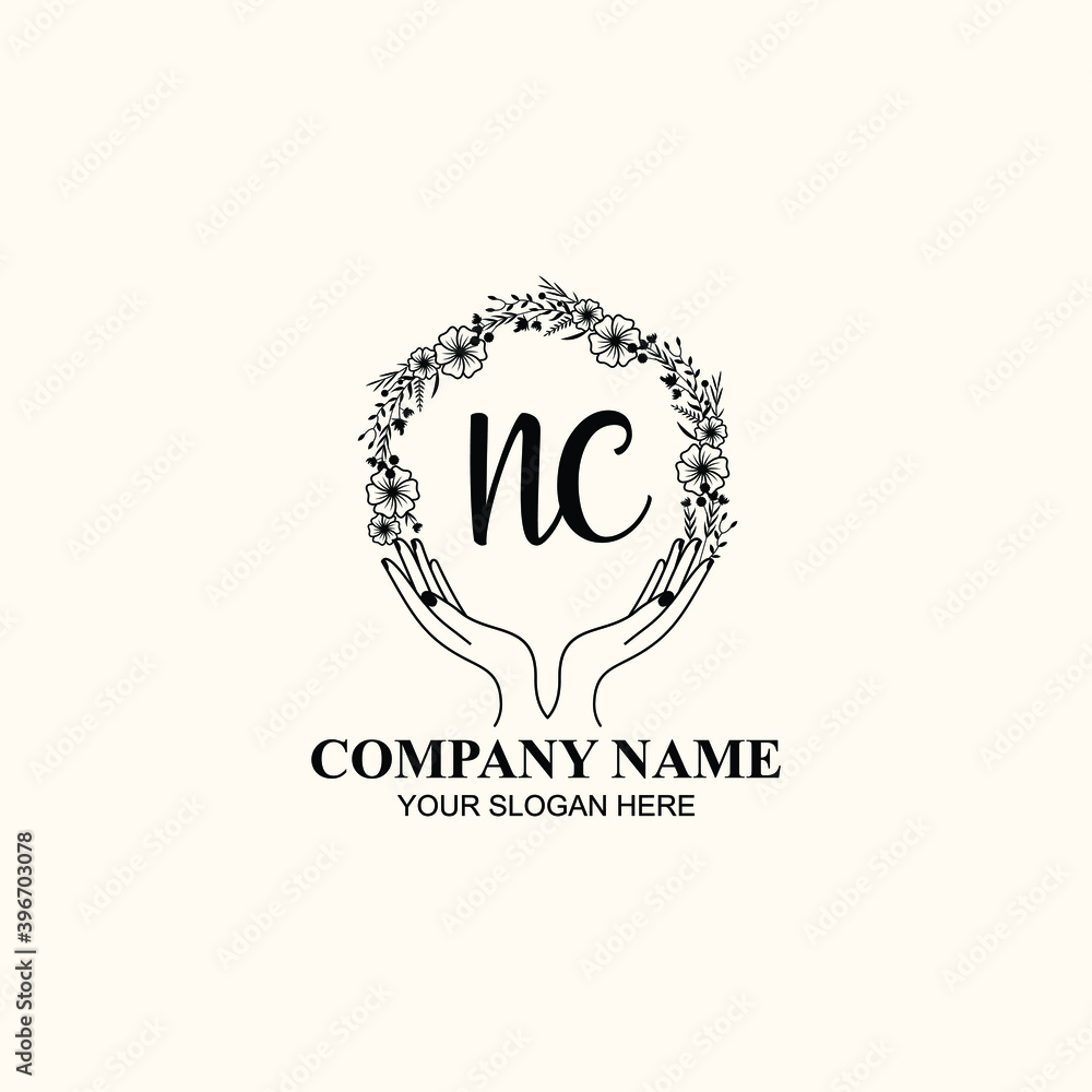 Initial NC Handwriting, Wedding Monogram Logo Design, Modern Minimalistic and Floral templates for Invitation cards Initial NC Handwriting, Wedding Monogram Logo Design, Modern Minimalistic and Floral templates for Invitation cards