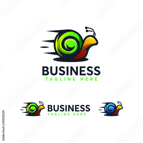 Snail Logo Design Vector