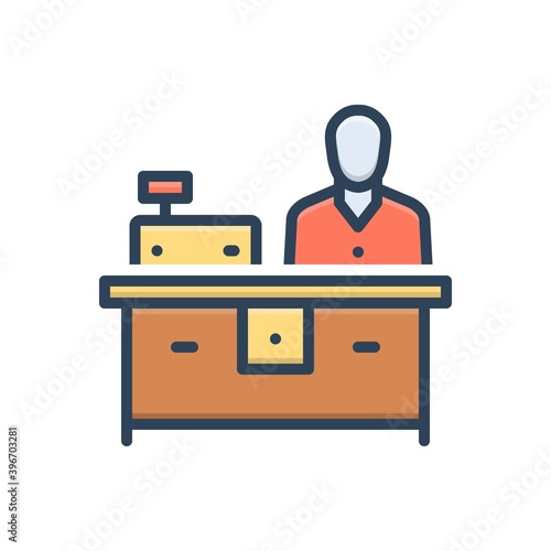 Color illustration icon for counter