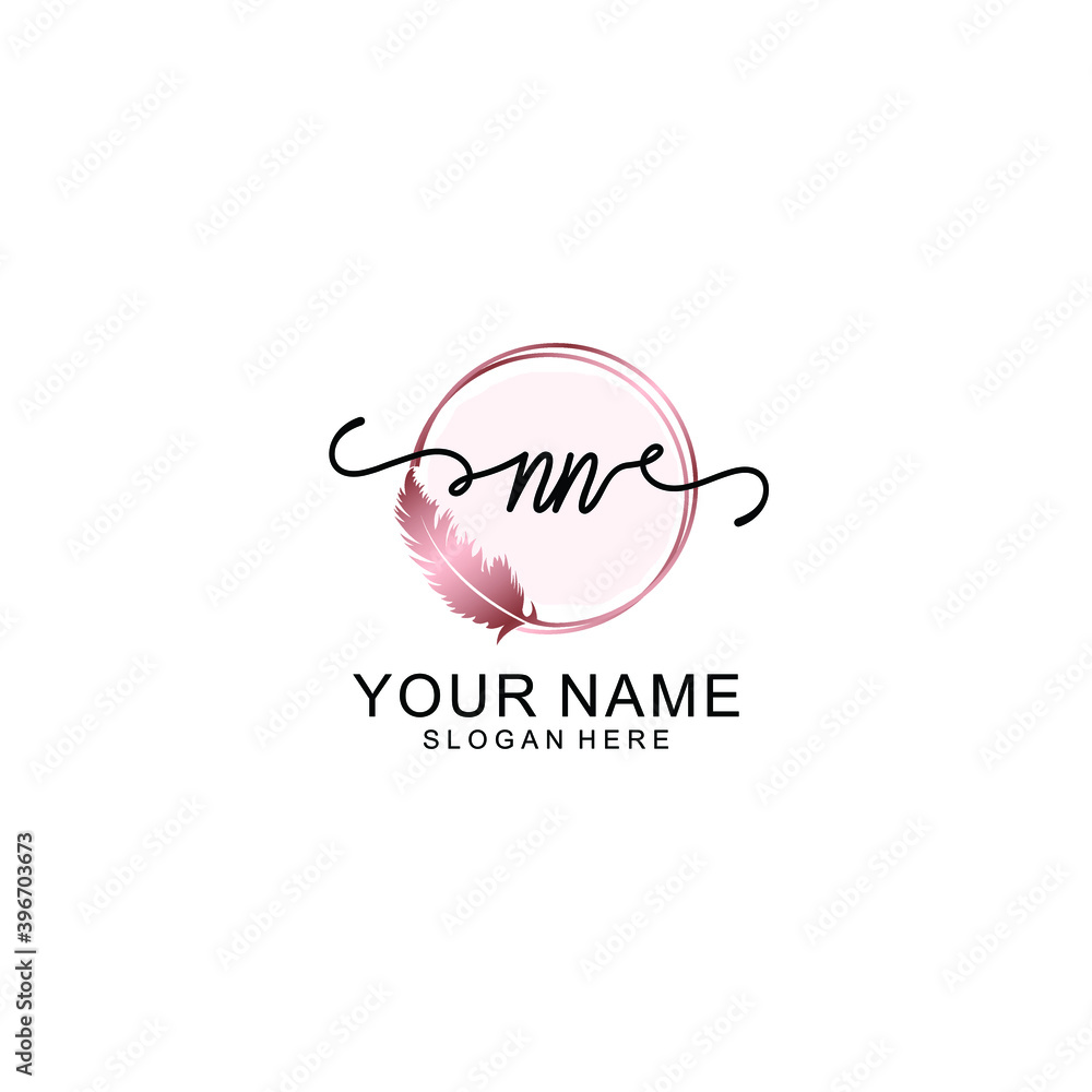 Initial NN Handwriting, Wedding Monogram Logo Design, Modern Minimalistic and Floral templates for Invitation cards Initial NN Handwriting, Wedding Monogram Logo Design, Modern Minimalistic and Floral templates for Invitation cards