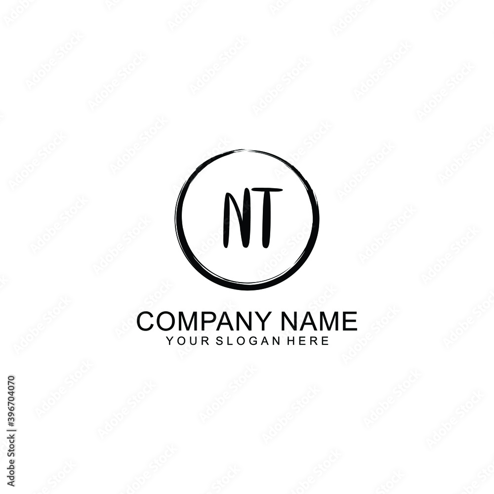 Initial NT Handwriting, Wedding Monogram Logo Design, Modern Minimalistic and Floral templates for Invitation cards Initial NT Handwriting, Wedding Monogram Logo Design, Modern Minimalistic and Floral templates for Invitation cards