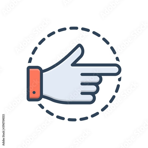 Color illustration icon for aside