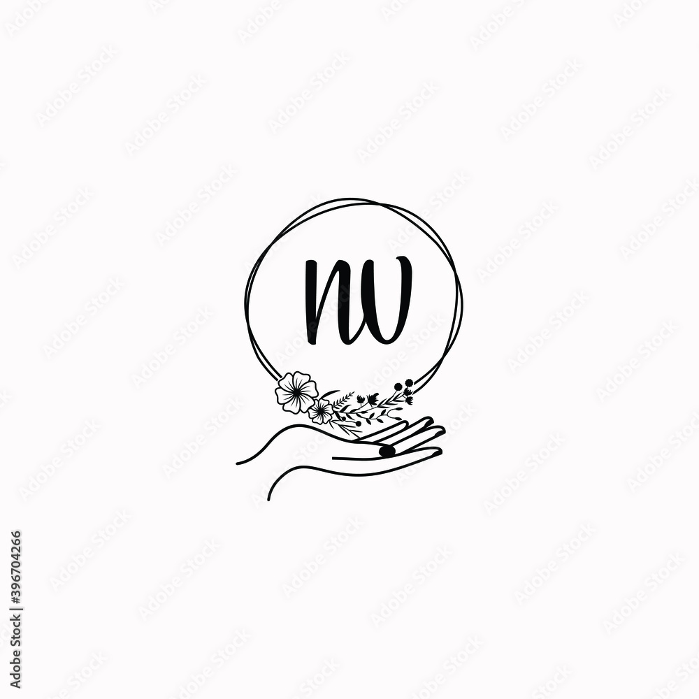 Initial NV Handwriting, Wedding Monogram Logo Design, Modern Minimalistic and Floral templates for Invitation cards Initial NV Handwriting, Wedding Monogram Logo Design, Modern Minimalistic and Floral templates for Invitation cards