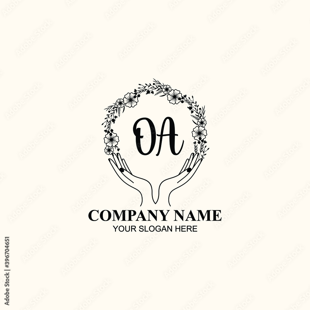 Initial OA Handwriting, Wedding Monogram Logo Design, Modern Minimalistic and Floral templates for Invitation cards Initial OA Handwriting, Wedding Monogram Logo Design, Modern Minimalistic and Floral templates for Invitation cards