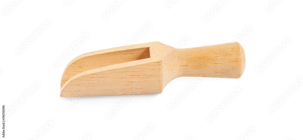 Wooden scoop an isolated on white background