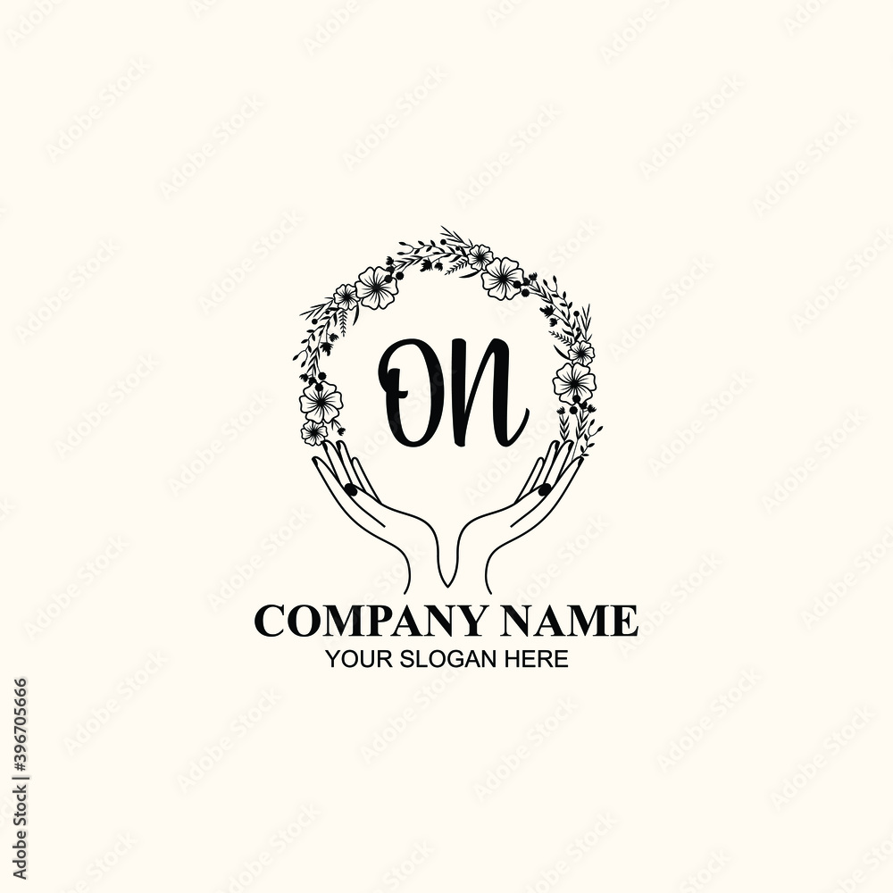 Initial ON Handwriting, Wedding Monogram Logo Design, Modern Minimalistic and Floral templates for Invitation cards Initial ON Handwriting, Wedding Monogram Logo Design, Modern Minimalistic and Floral templates for Invitation cards
