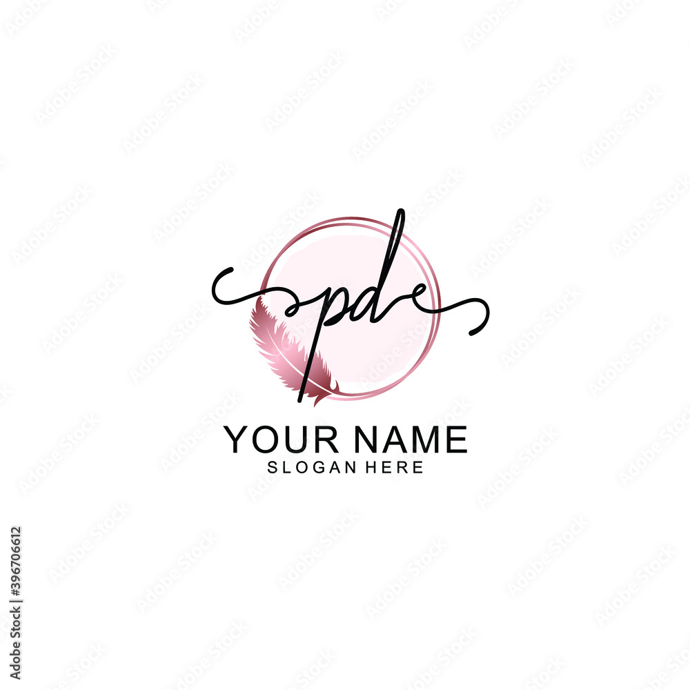 Initial PD Handwriting, Wedding Monogram Logo Design, Modern Minimalistic and Floral templates for Invitation cards Initial PD Handwriting, Wedding Monogram Logo Design, Modern Minimalistic and Floral templates for Invitation cards